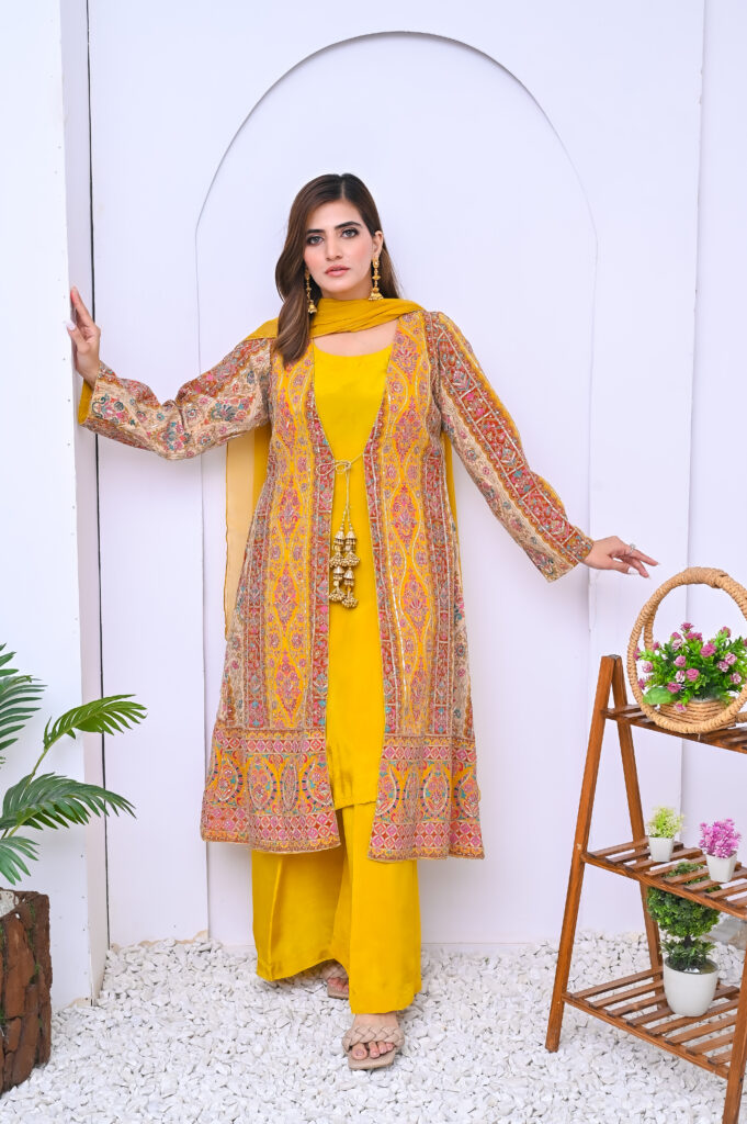 Pure Silk Dress with Full work on Gown